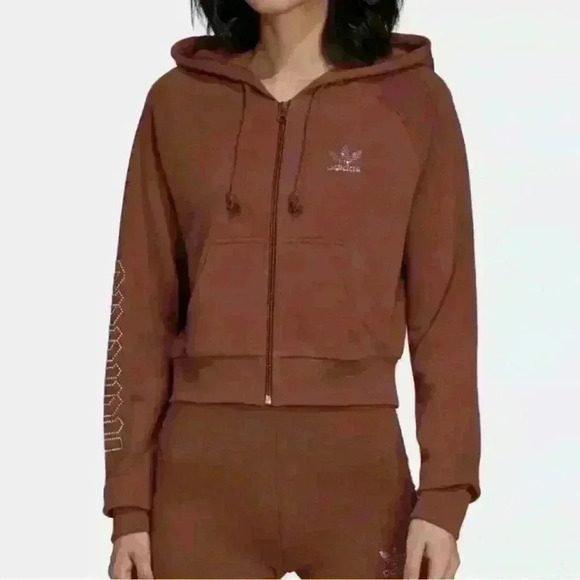 ADIDAS WOMEN'S 2000 LUXE CROPPED TRACK TOP JACKET HF6766 HF6768 Y2K Size Small‎ - Picture 1 of 8